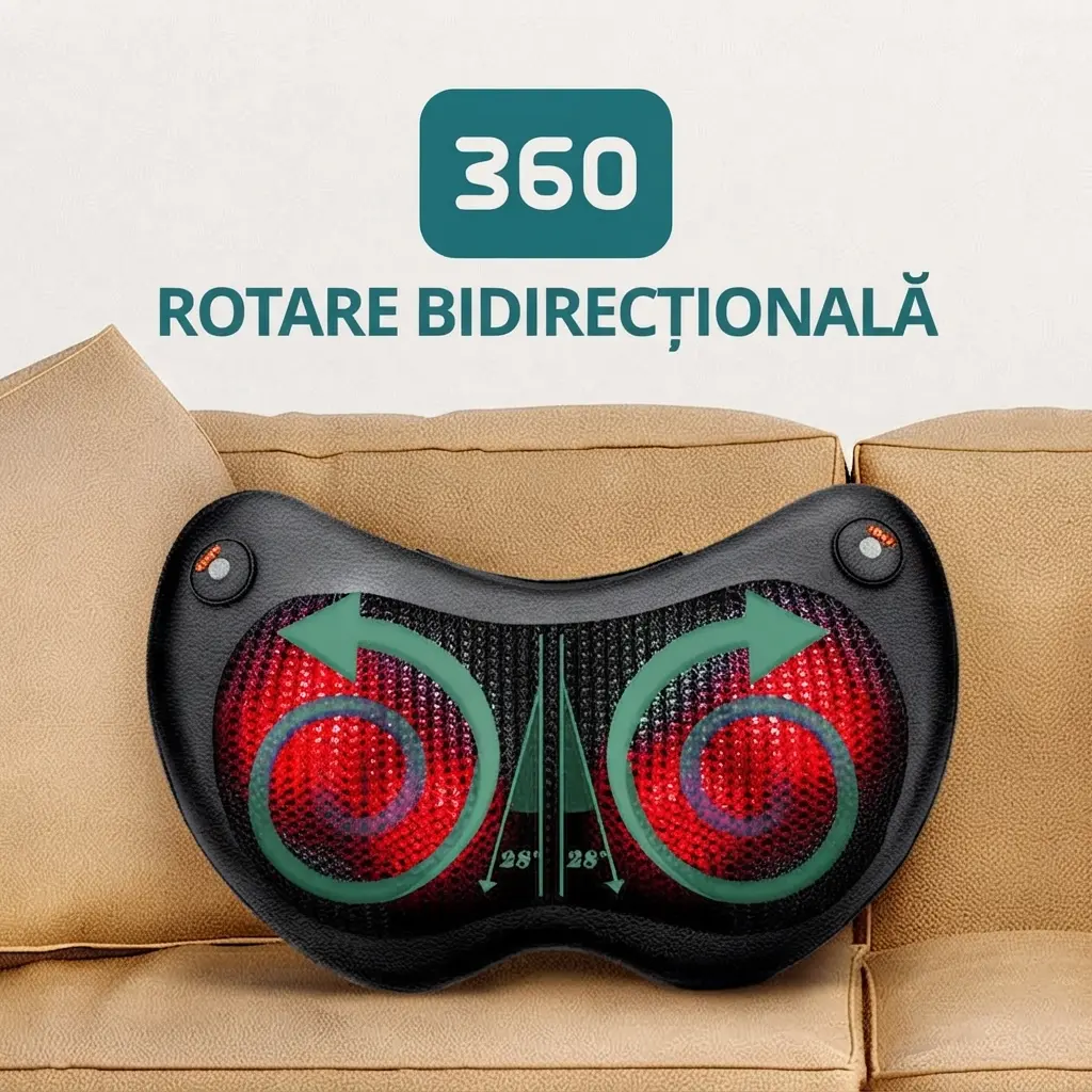 Pernă-Masaj Shiatsu Portabilă - imagine 2